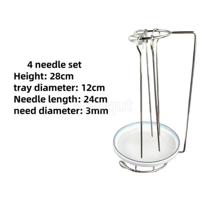 Kebab Barbecue Rack Metal Vertical Skewer Stand with Food Tray Uibqut B4131 - 6
