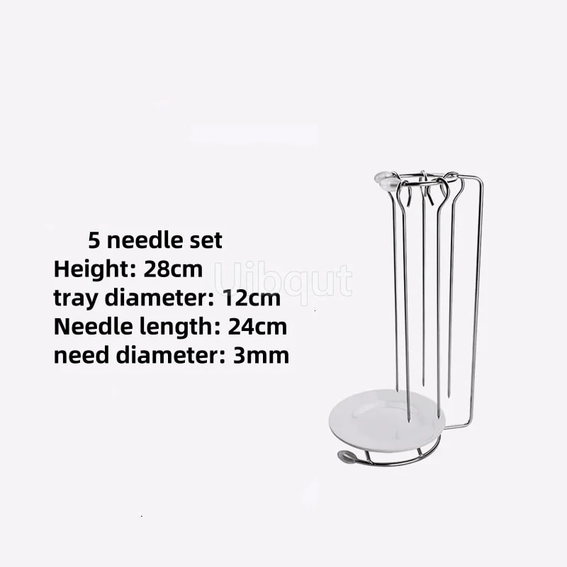Kebab Barbecue Rack Metal Vertical Skewer Stand with Food Tray Uibqut B4131 - 3