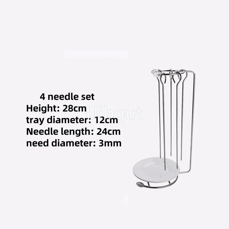 Kebab Barbecue Rack Metal Vertical Skewer Stand with Food Tray Uibqut B4131 - 2