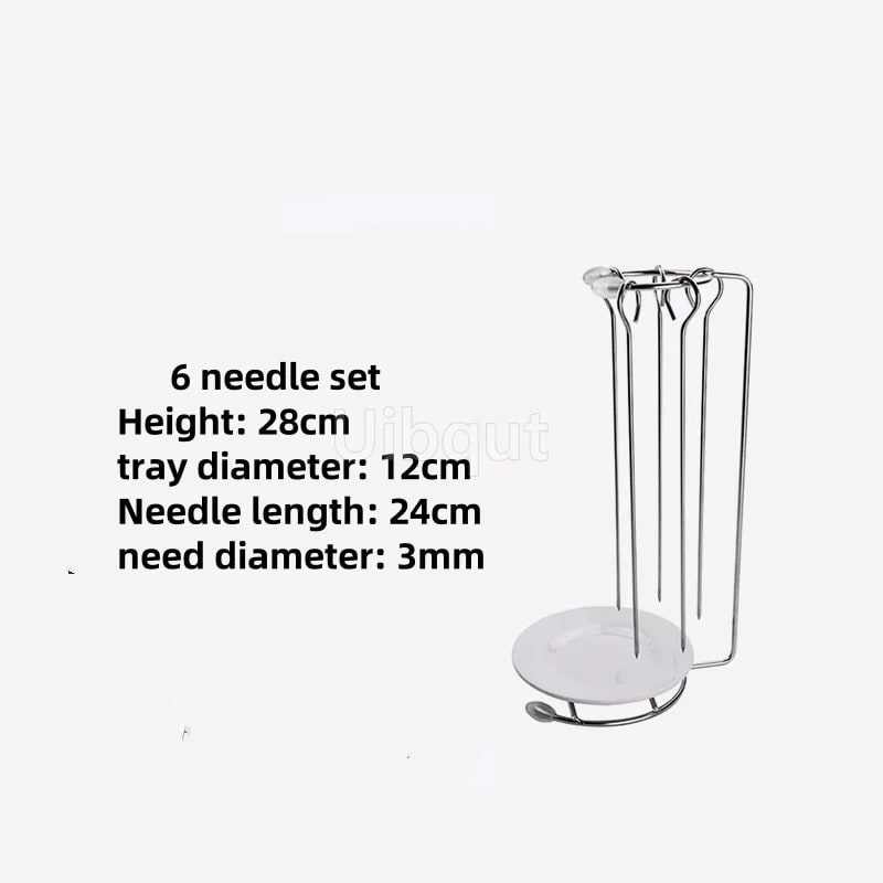 Kebab Barbecue Rack Metal Vertical Skewer Stand with Food Tray Uibqut B4131 - 4