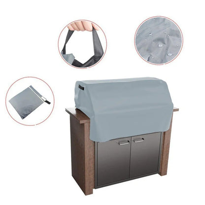 Waterproof 600D Grill Cover for Built-In BBQ, Grey, 94 x 68.5 x 61cm