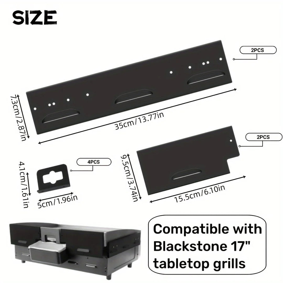BBQ Griddle Wind Screen for Blackstone Tabletop Grills, Non-Stick, 17 to 36 Inch Options