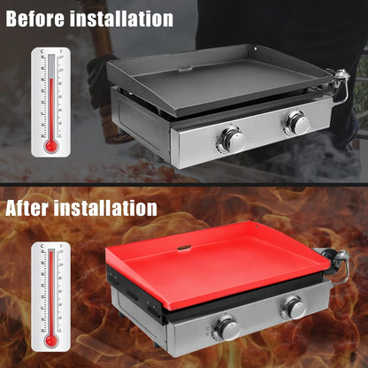 BBQ Griddle Wind Screen for Blackstone Tabletop Grills, Non-Stick, 17 to 36 Inch Options