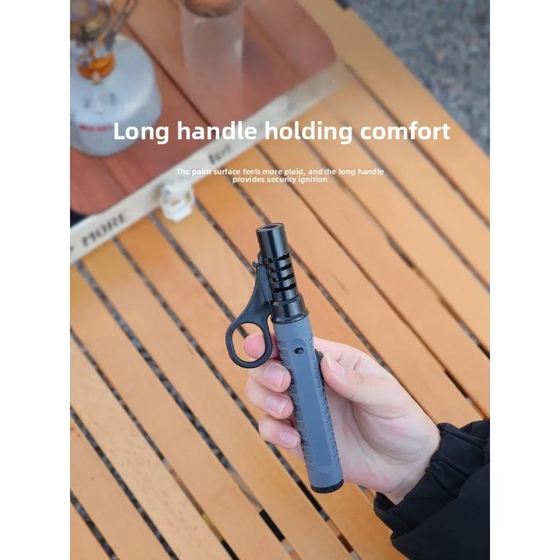 Portable Refillable Butane Ignition Torch, Windproof Outdoor BBQ Lighter