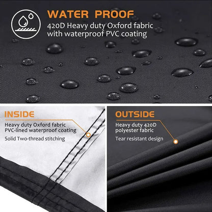 420D Oxford Fabric BBQ Grill Cover, Waterproof Outdoor Barbecue Cover, Multiple Sizes