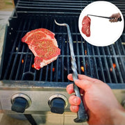 Metal BBQ Food Flipper Fork, Silver, 20cm or 40cm