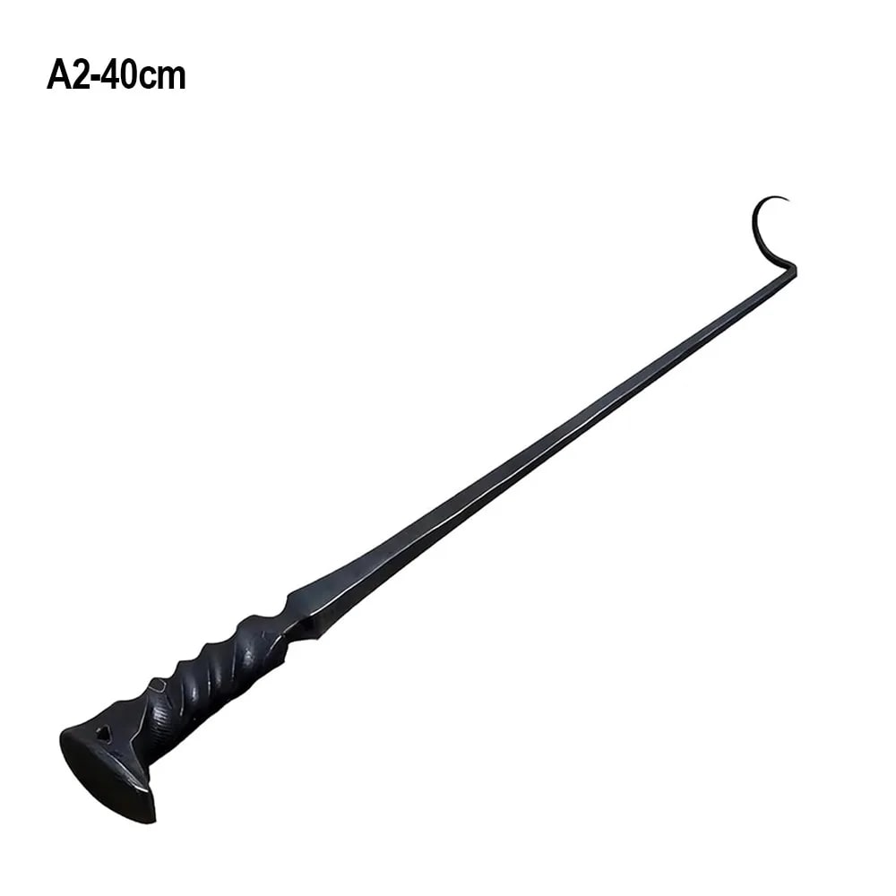 Metal BBQ Food Flipper Fork, Silver, 20cm or 40cm - A1-20cm