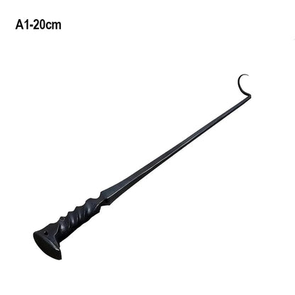 Metal BBQ Food Flipper Fork, Silver, 20cm or 40cm - A2-40cm