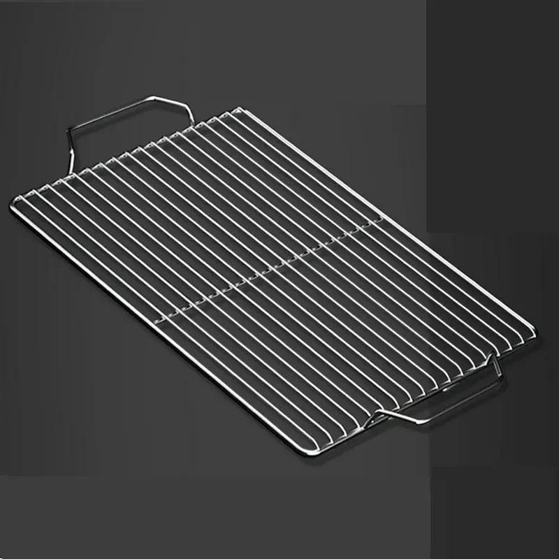 Stainless Steel 304 BBQ Grill Mesh Grate with Two Handles, Multiple Sizes