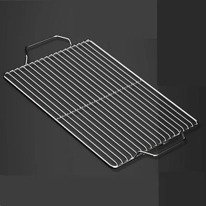 Stainless Steel 304 BBQ Grill Mesh Grate with Two Handles, Multiple Sizes