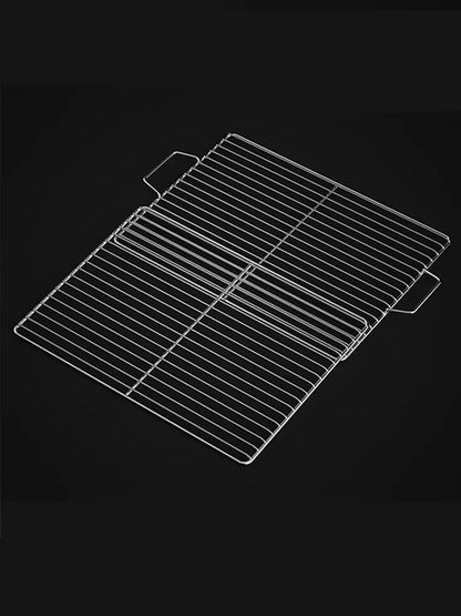 Stainless Steel 304 BBQ Grill Mesh Grate with Two Handles, Multiple Sizes