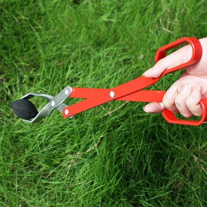 Barbecue Charcoal Tongs, 50.8cm Aluminium Carbon Clamp, Red