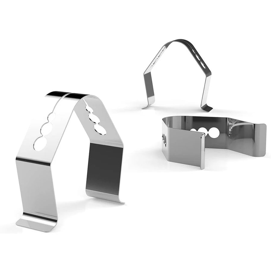 Stainless Steel BBQ Thermometer Probe Clips, 4-Piece Set, 2.8/4/5mm Openings