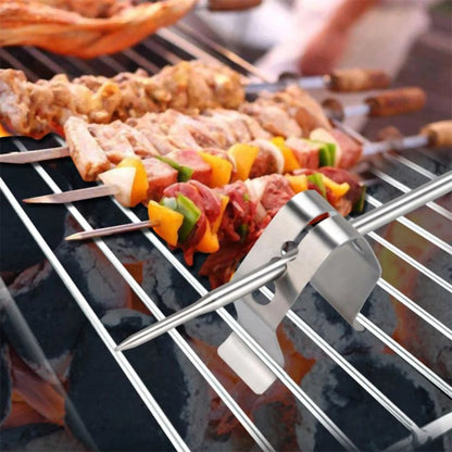 Stainless Steel BBQ Thermometer Probe Clips, 4-Piece Set, 2.8/4/5mm Openings
