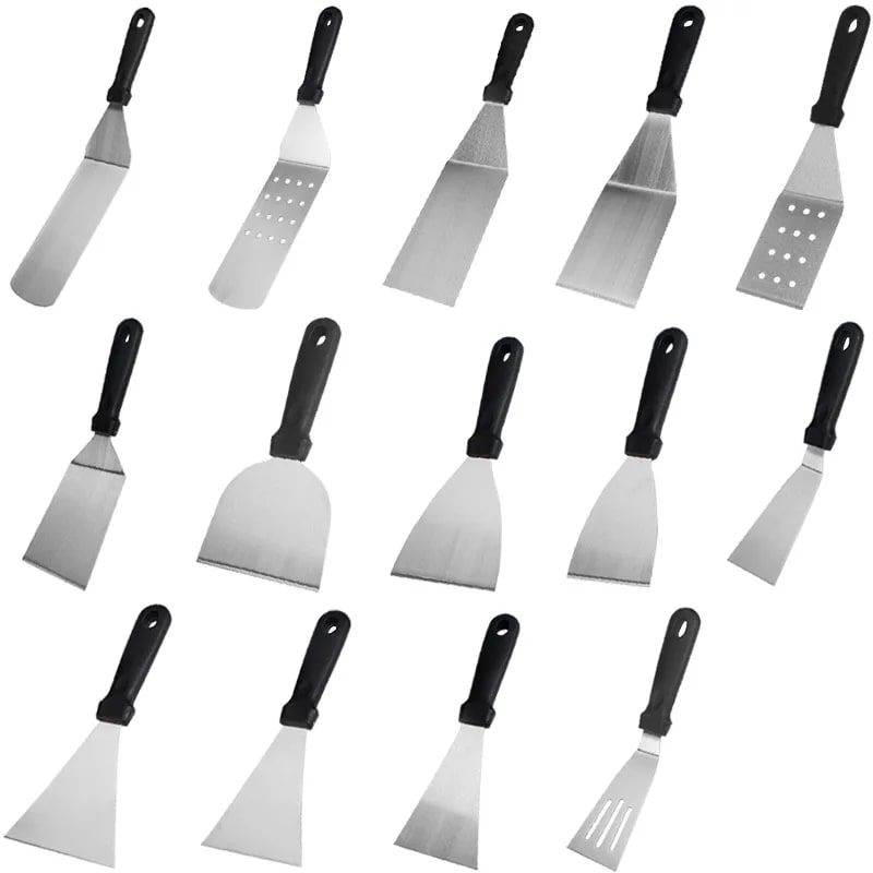 Stainless Steel BBQ Spatula, Griddle Turner and Scraper