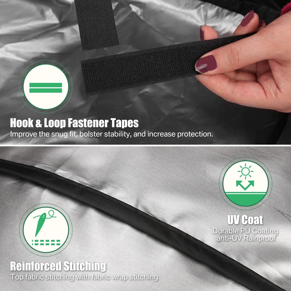 Outdoor BBQ Grill Cover, Waterproof Fabric, Large Gas or Charcoal Barbecue