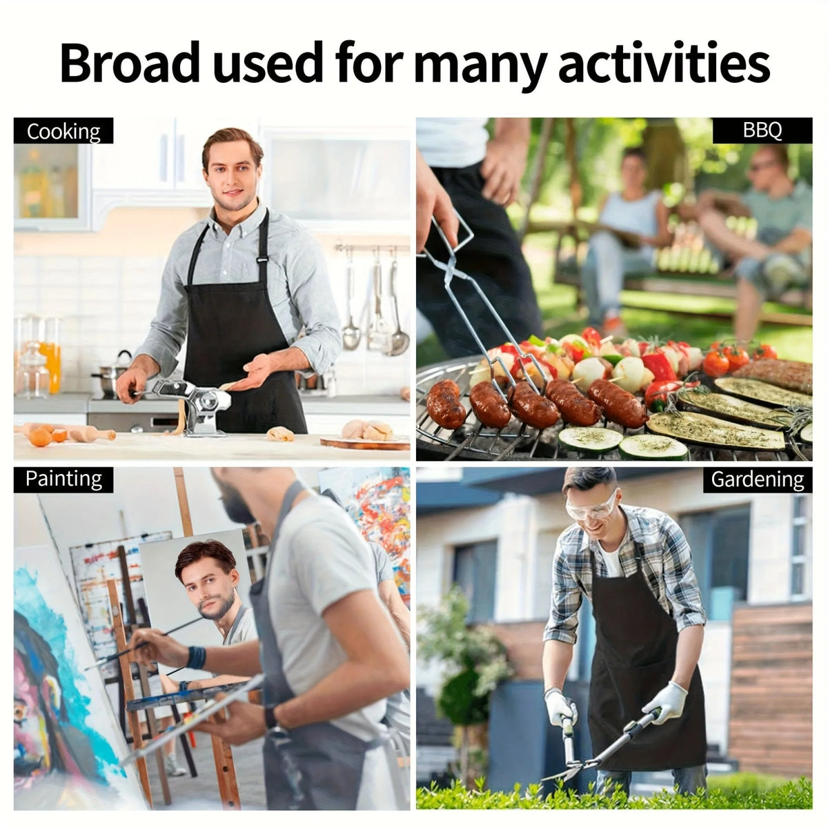 Six-Pack Abs Illusion Apron, Waterproof Polyester BBQ and Kitchen Apron