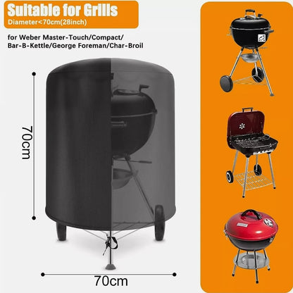 Kettle BBQ Cover, Black Oxford Cloth, 70 x 70cm
