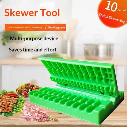 Multi-Functional Skewer Tool for Meat, Thin Sheets and Vegetable Rolls