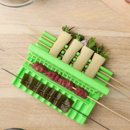 Multi-Functional Skewer Tool for Meat, Thin Sheets and Vegetable Rolls