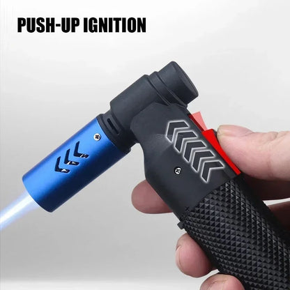 Honest Metal Butane Jet Lighter, Windproof Blue Flame, 141mm