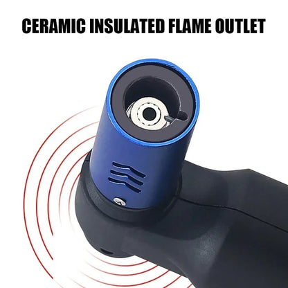 Honest Metal Butane Jet Lighter, Windproof Blue Flame, 141mm