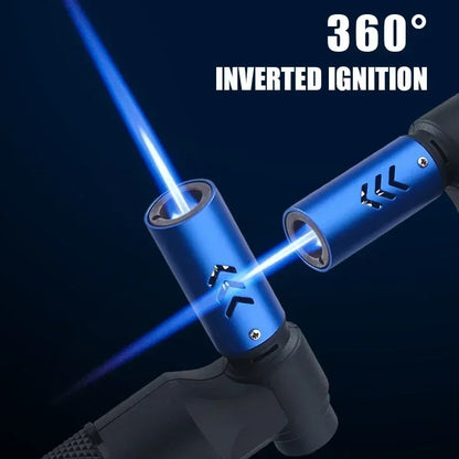 Honest Metal Butane Jet Lighter, Windproof Blue Flame, 141mm