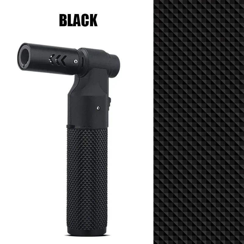 Honest Metal Butane Jet Lighter, Windproof Blue Flame, 141mm - Black