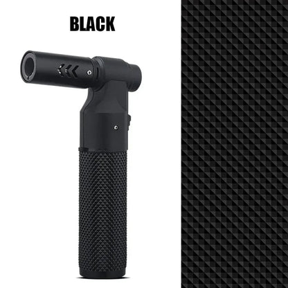 Honest Metal Butane Jet Lighter, Windproof Blue Flame, 141mm - Black