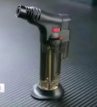 Foldable Butane Gas Lighter with Safety Lock, Windproof Blue Flame - Jet Flame