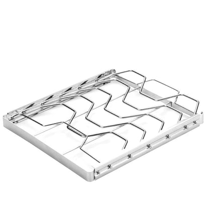 Stainless Steel Rib Grill Rack for BBQ and Smoking, 26.6cm