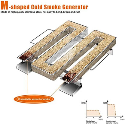 Stainless Steel Cold Smoke Generator for BBQ Grills and Smokers
