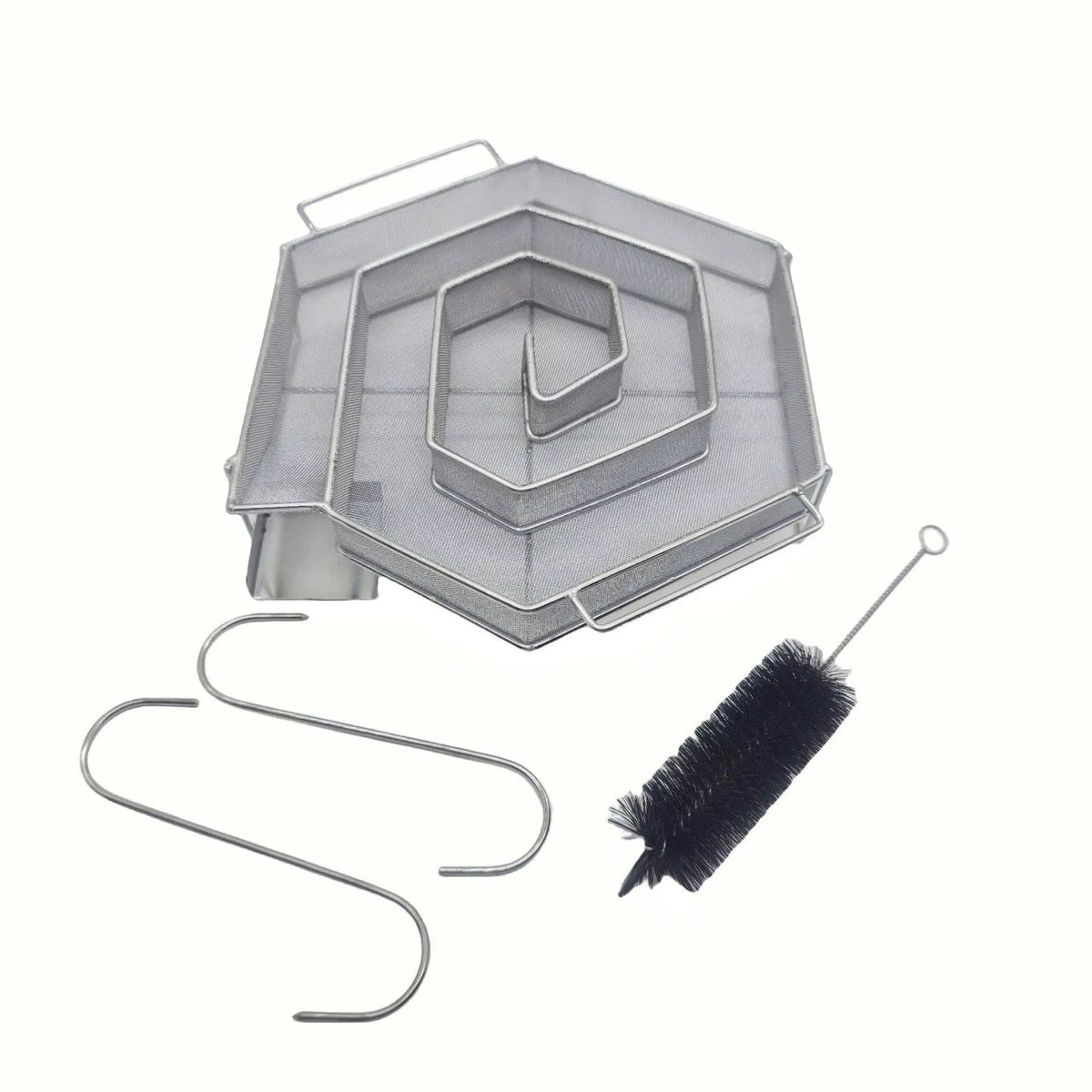 Stainless Steel Cold Smoke Generator for BBQ Grills and Smokers - Hexagon-B