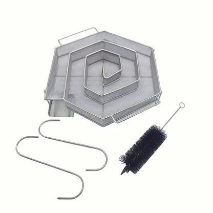 Stainless Steel Cold Smoke Generator for BBQ Grills and Smokers - Hexagon-B
