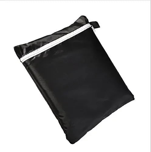 Round BBQ Grill Cover, Waterproof Outdoor Barbecue Cover, Black, 58 x 77cm or 71 x 73cm