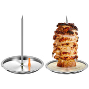 Vertical Grill Skewer Set, Metal Pastor Spit with 2 Plates, 20cm