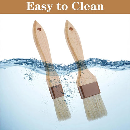 Wooden Basting Brush with Fine Bristles for BBQ, Baking and Pastry, FAIS DU