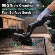 Electric BBQ Grill Brush with Replaceable Head, 2600mAh, Black
