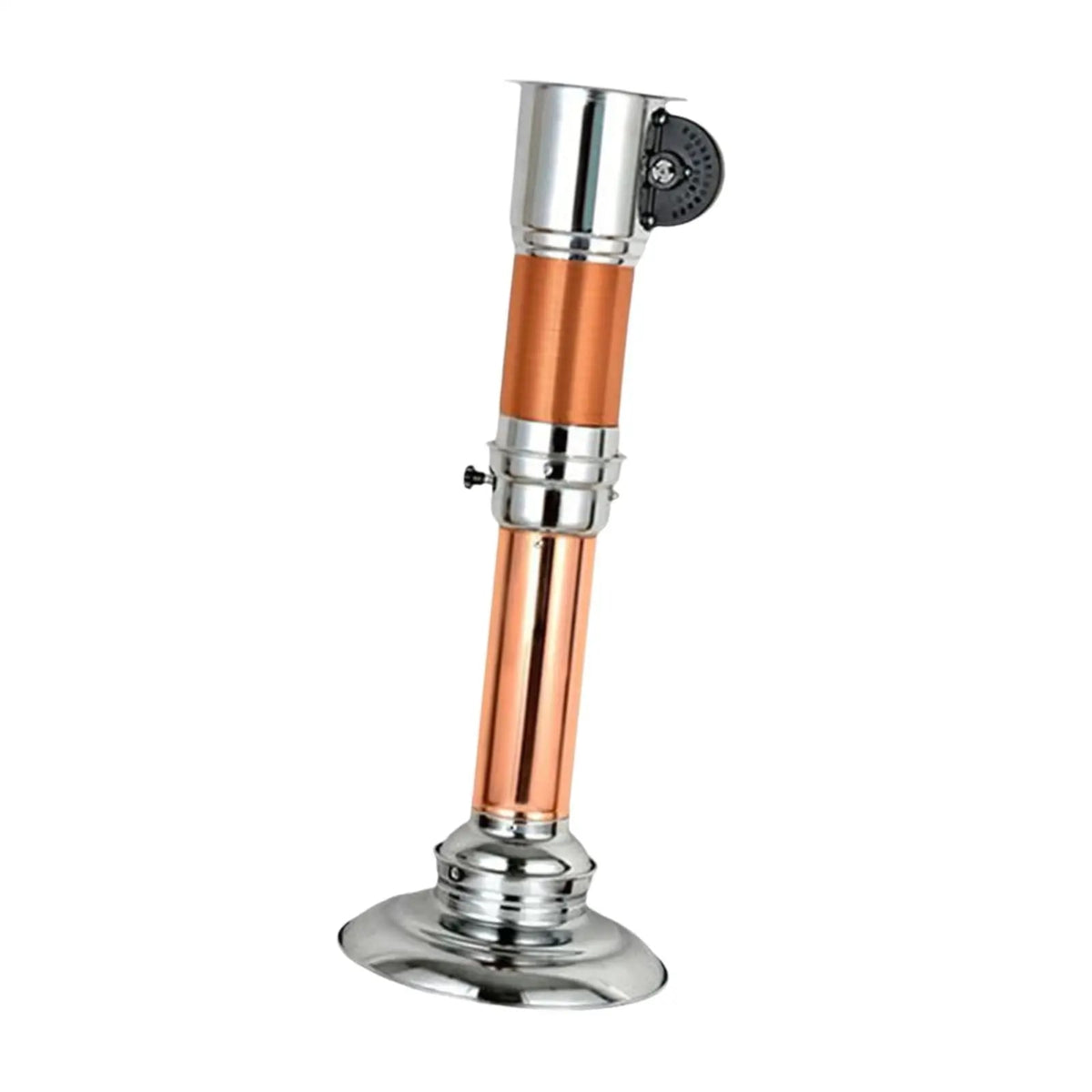BBQ Smoke Exhaust Pipe with Fan and Air Control Valve, 70cm, Kesoto - Silver Copper