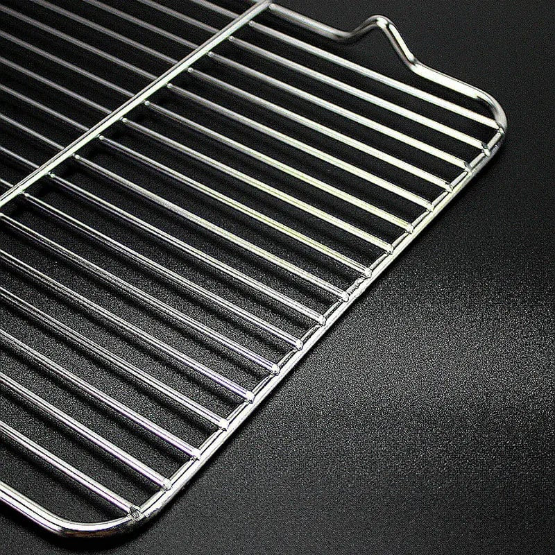 304 Stainless Steel BBQ Grill Grate with V Feet, Food Draining Mesh, Multiple Sizes