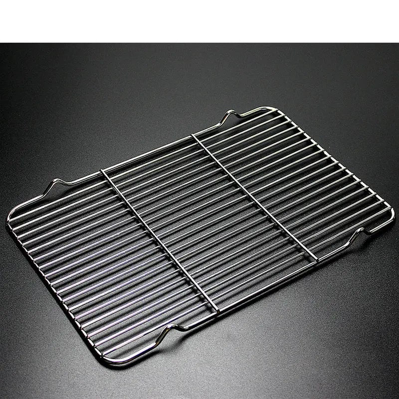 304 Stainless Steel BBQ Grill Grate with V Feet, Food Draining Mesh, Multiple Sizes