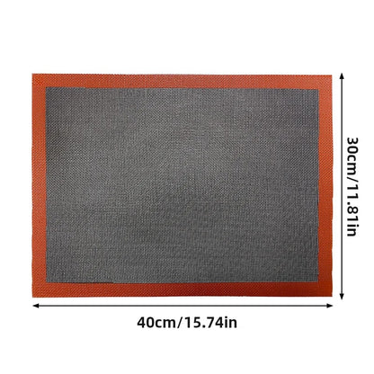 Silicone Baking Mat 30 x 40cm, Food-Grade Silicone and Glass Fibre - Black