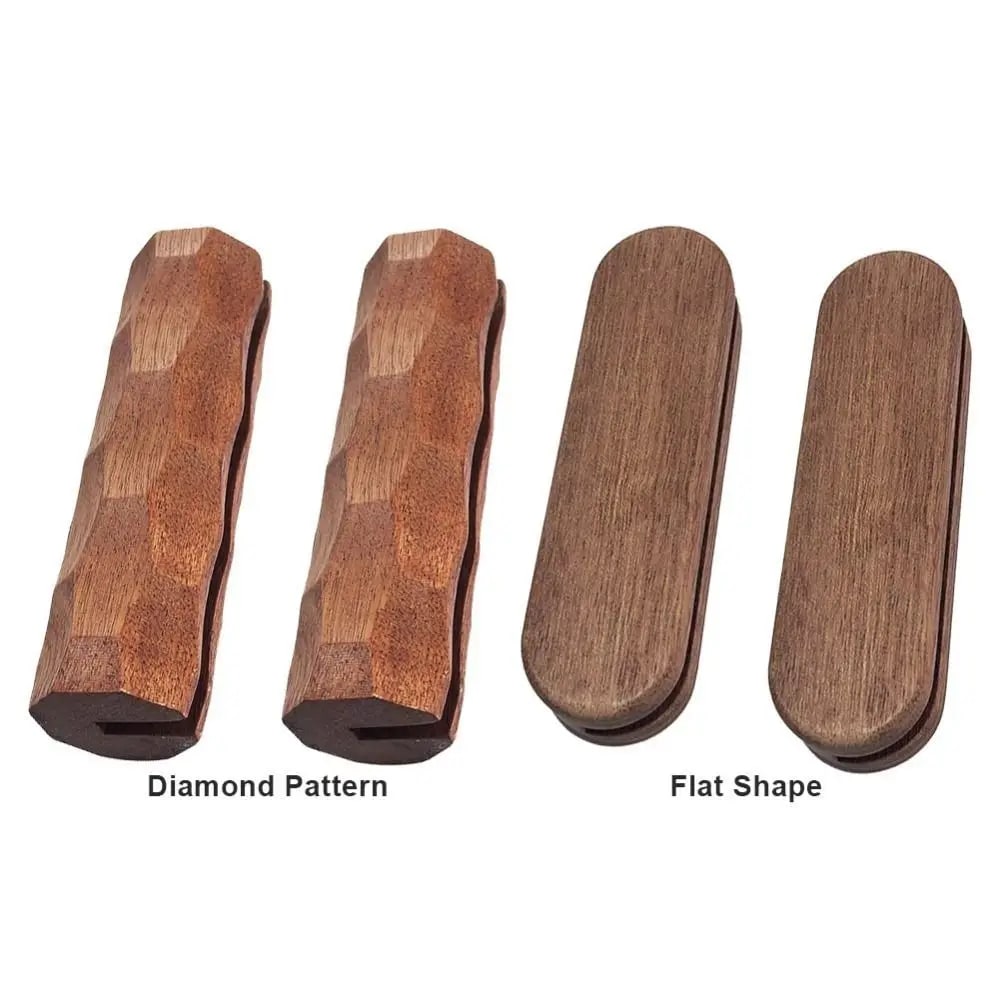 Portable Wooden BBQ Plate Handles, 2-Piece Shabilly Hardwood Grill Pan Grips