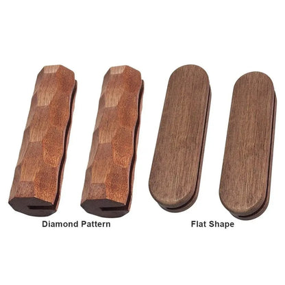 Portable Wooden BBQ Plate Handles, 2-Piece Shabilly Hardwood Grill Pan Grips