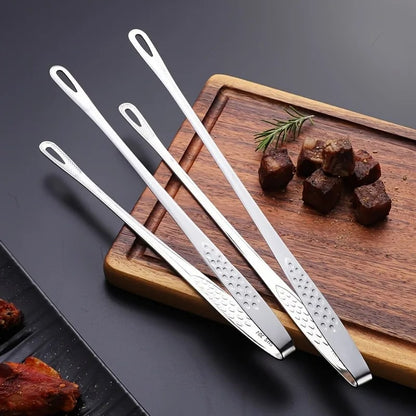 304 Food-Grade Stainless Steel BBQ & Kitchen Tongs, 23cm or 28cm