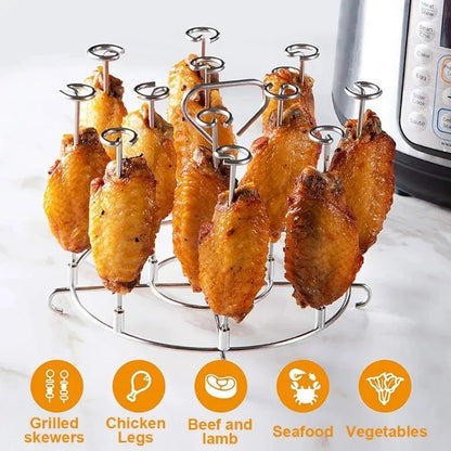 Vertical Air Fryer Skewer Rack, Stainless Steel, 6QT or 8QT