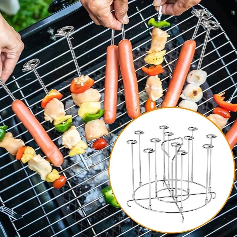 Vertical Air Fryer Skewer Rack, Stainless Steel, 6QT or 8QT