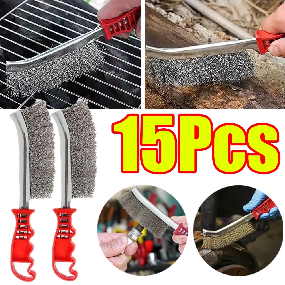 Wire BBQ Grill Cleaning Brush, 230mm Silver Barbecue Scrubber