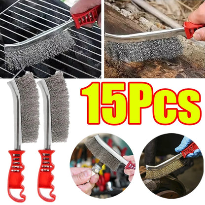 Wire BBQ Grill Cleaning Brush, 230mm Silver Barbecue Scrubber