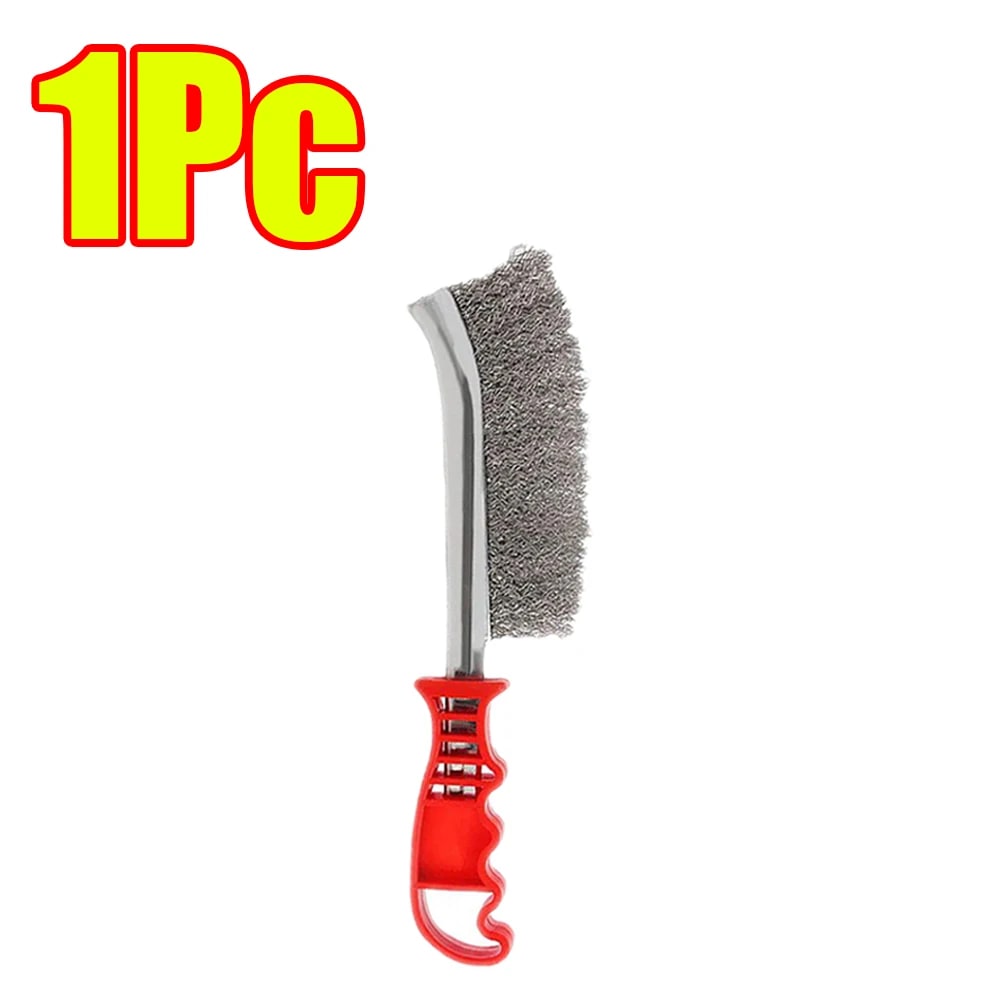 Wire BBQ Grill Cleaning Brush, 230mm Silver Barbecue Scrubber - 1Pc